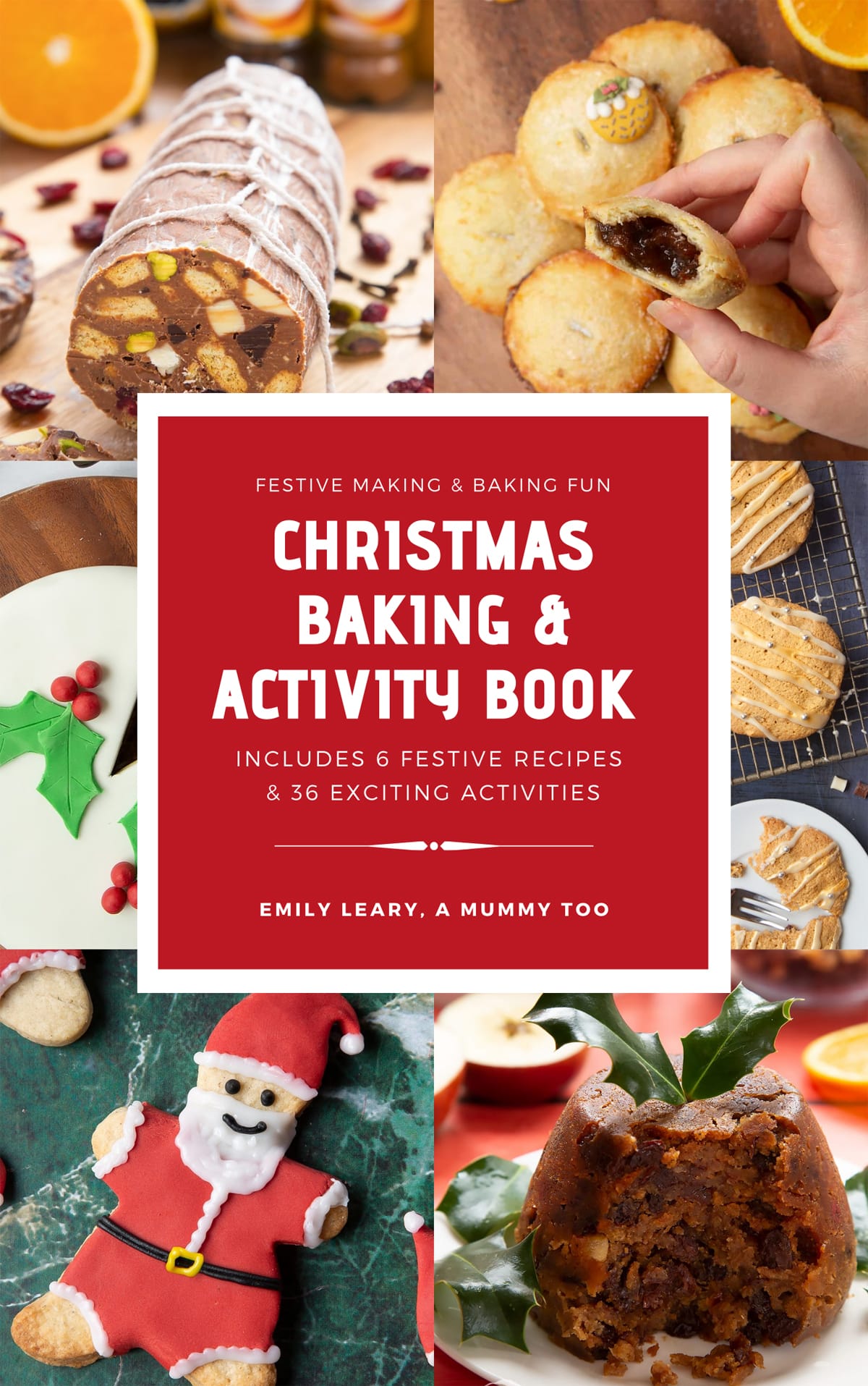 Christmas baking and activity book front cover.