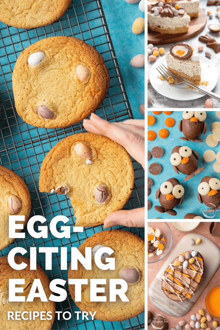 Combination of four images of different Easter recipes used to promote the Easter category page.
