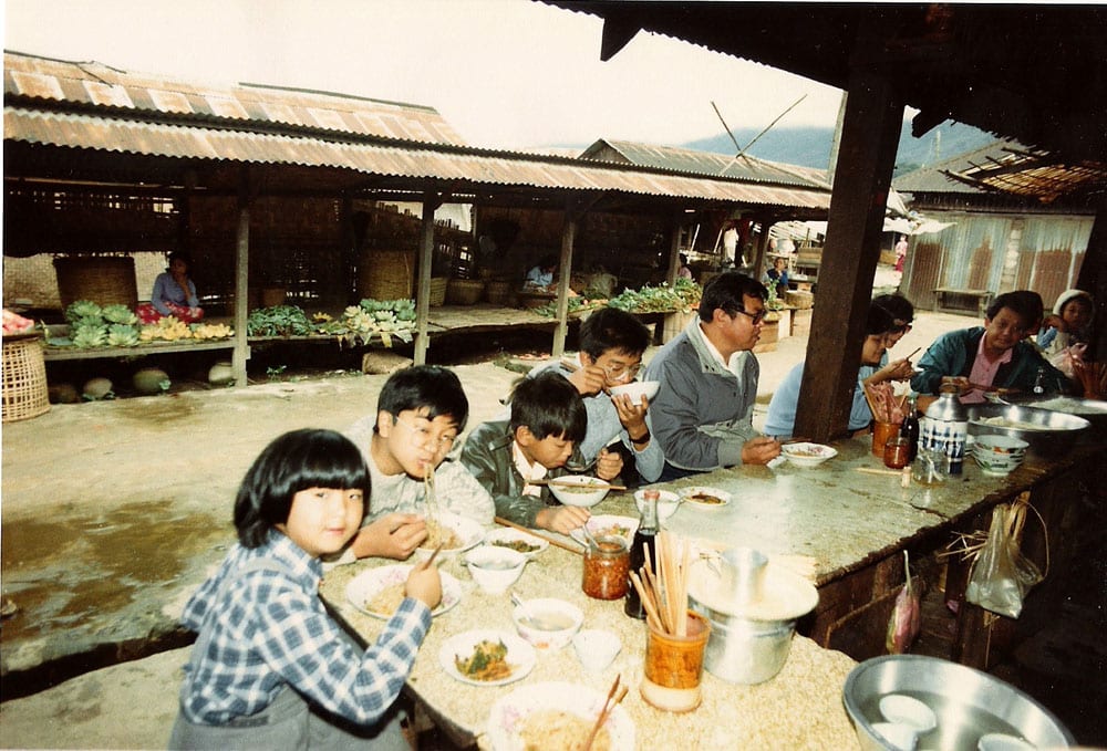 Eating noodles in Mogok image from MANDALAY by MiMi Aye.