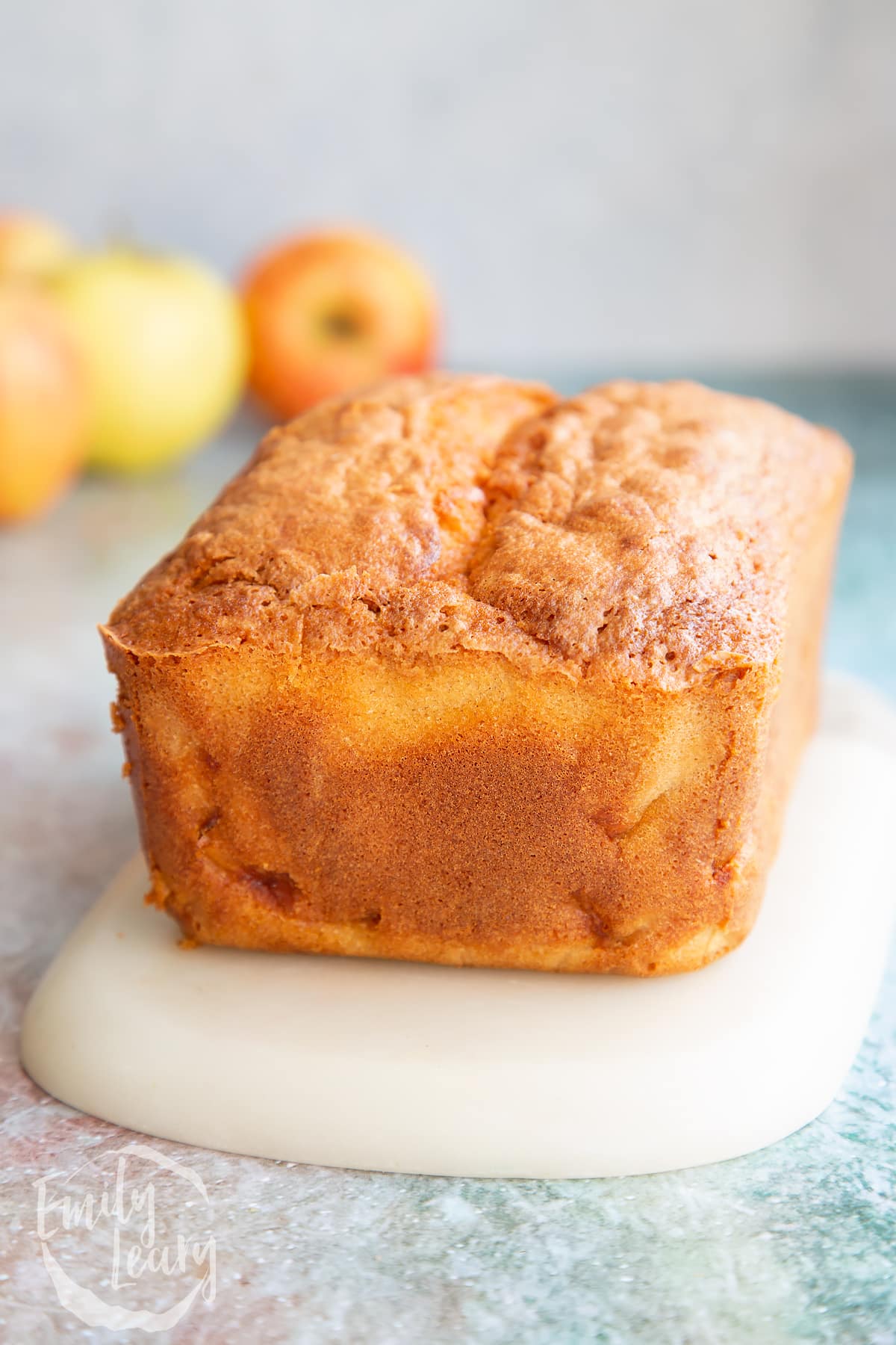 Finished gluten free spiced apple cake.