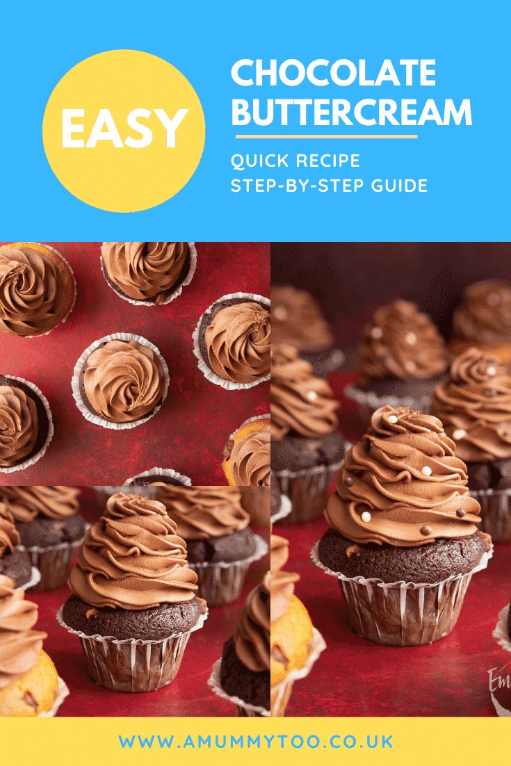 Pinterest image for chocolate buttercream.