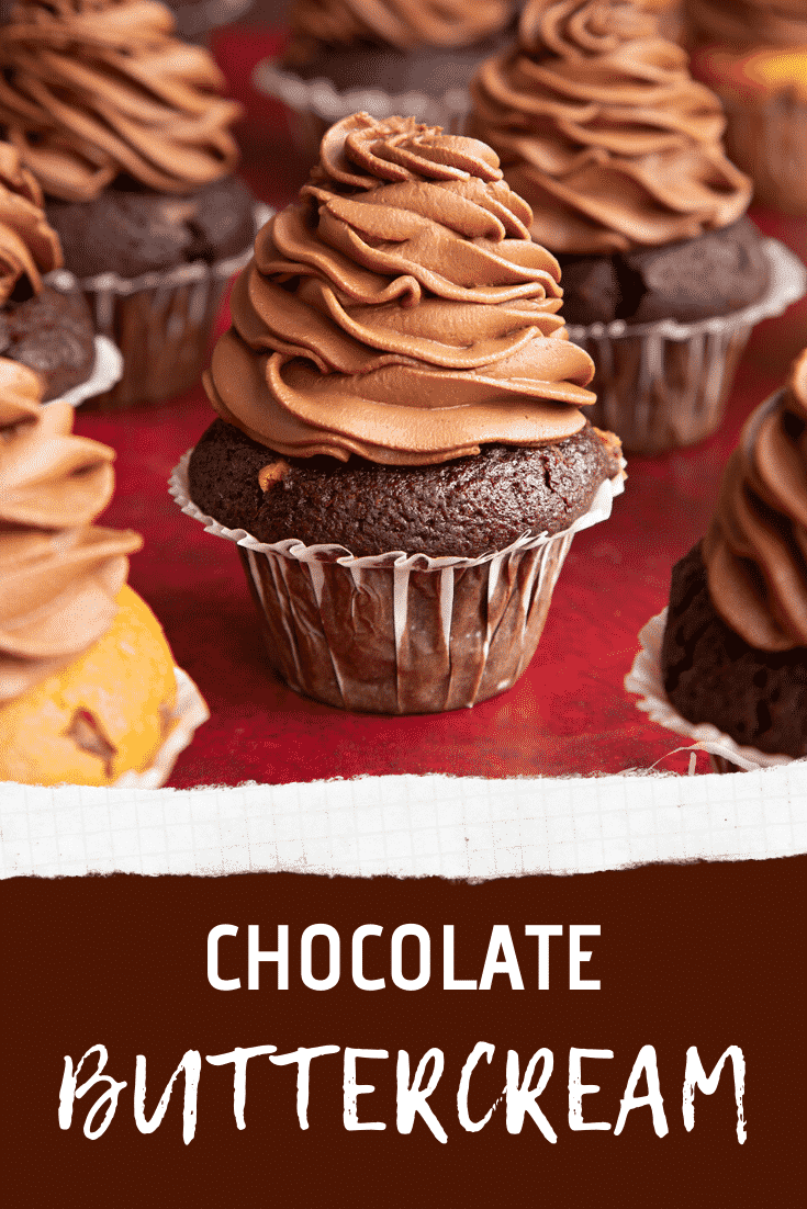 Pinterest image for chocolate buttercream.