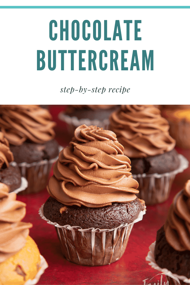 Pinterest image for chocolate buttercream.