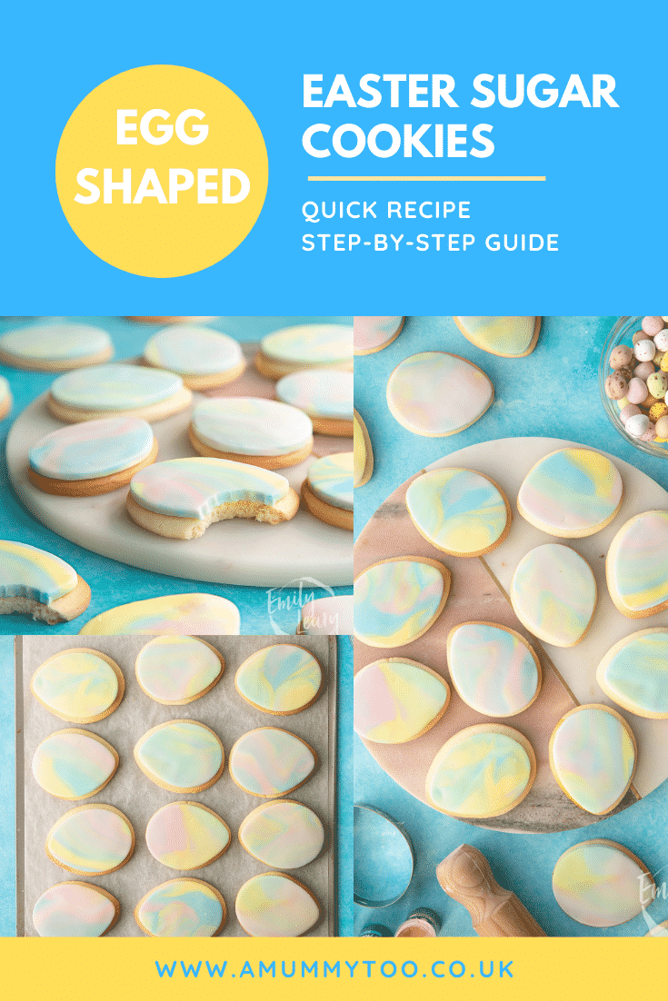 Pinterest image for the Easter sugar cookies.