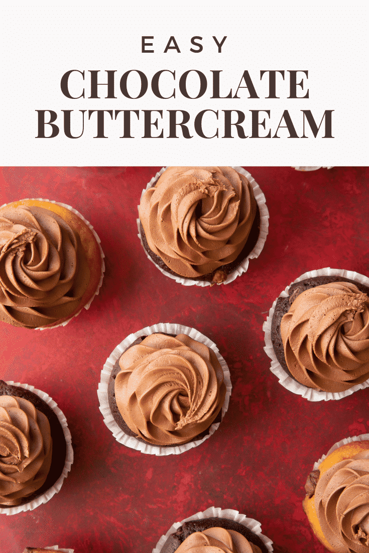 Pinterest image for chocolate buttercream.