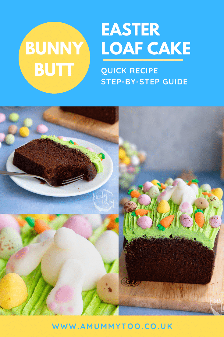 Pinterest image for Easter loaf cake.