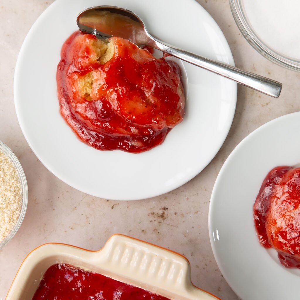 Vegan Jam Sponge Pudding