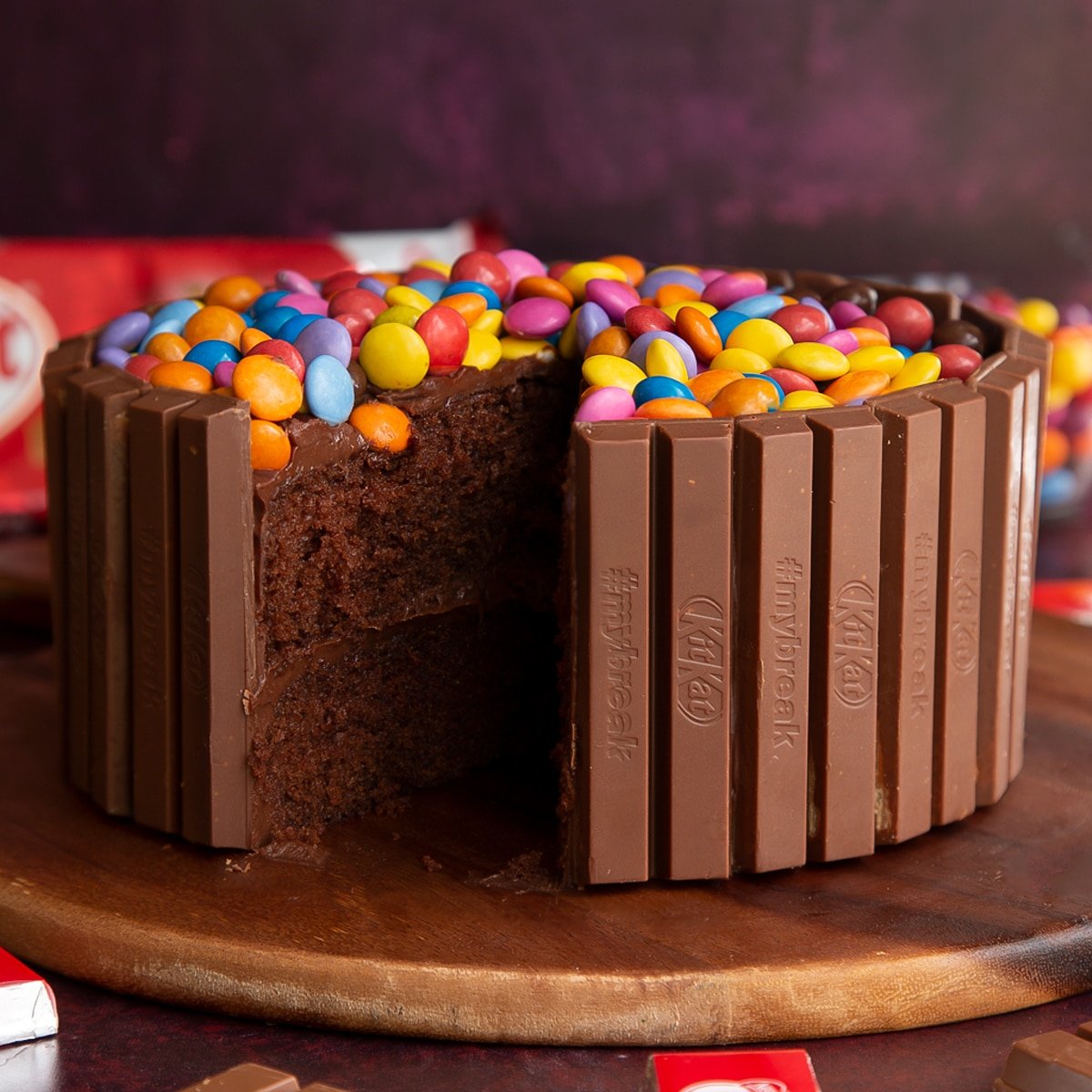 DARK CHOCOLATE CONFETTI KIT KAT CAKE - Passion For Baking :::GET INSPIRED:::